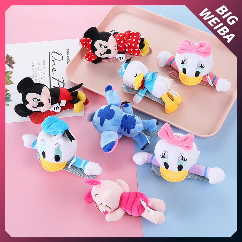 

Big Plush Hairpins Disney Mickey Minnie Mouse Donald Duck Stitch Kawaii BB Clip Hair Accessories Candy Color Girls Headwear
