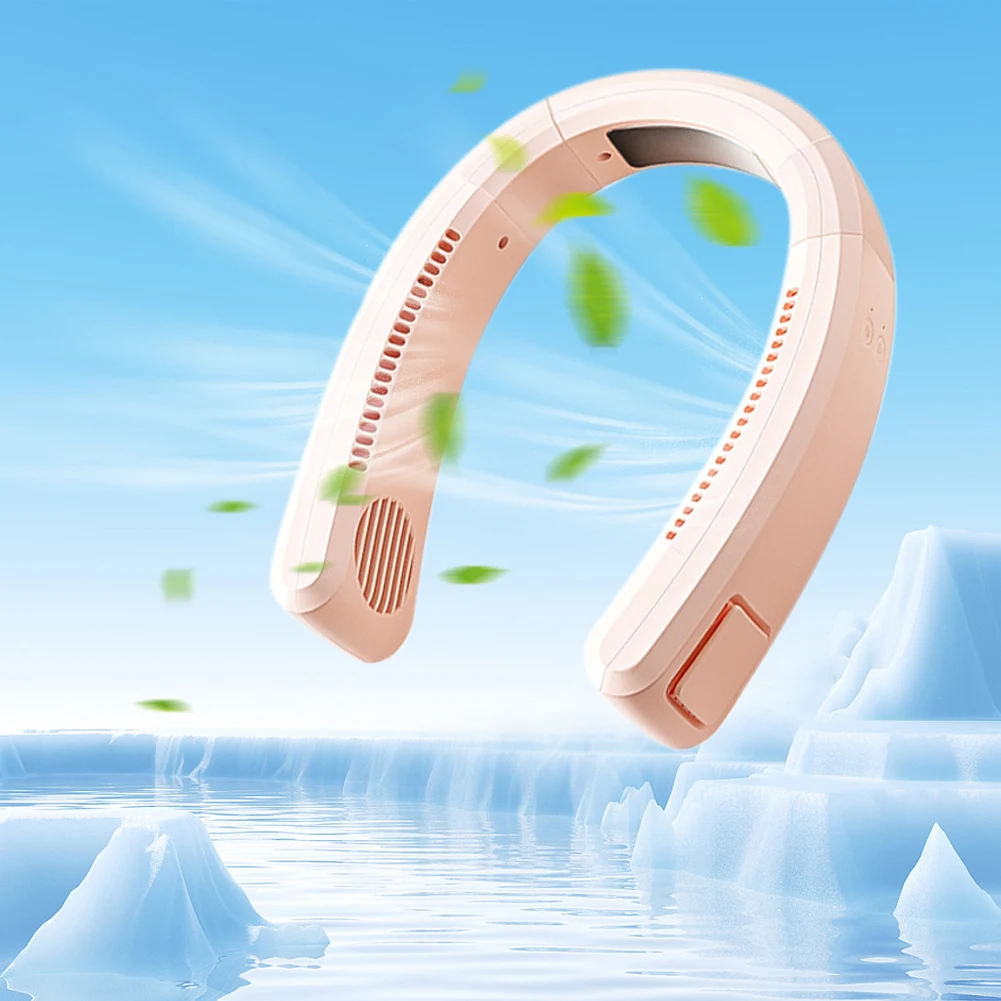 

Portable Hanging Neck Fan Semiconductor Refrigeration Hanging Neck Fan Rechargeable Lazy Neck Fan USB Neck Fan Cooler Sport Fan