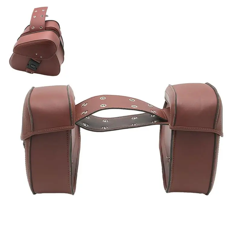 

Motorcycle Saddlebags PU Leather Motorcycle Storage Bags Motorcycle Tool Bag Water-Resistant Motorcycle Tail Bag Motorcycle