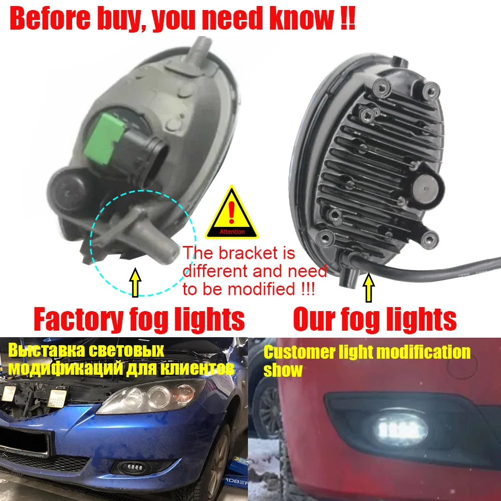 

Модификация фонарей противотуманных фар для Mazda 3 M3 BK 2003-2009 с линзой белый + желтый Цвет Автомобильная фара DRL PTF 30 Вт/пара (15 Вт/боковая)