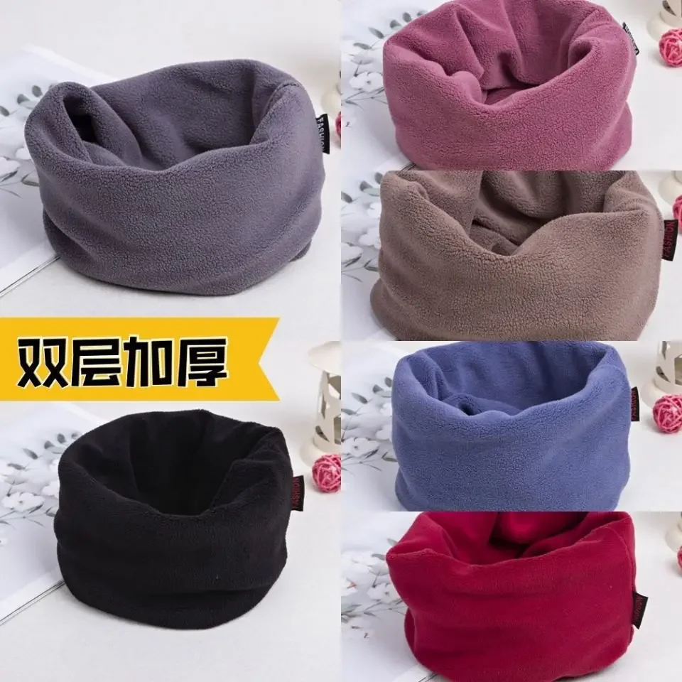 

Autumn and Winter Thickening Bandana Unisex Scarf Warm Scarf Neck Protection Double-Layer Windproof Pullover Scarf Cycling