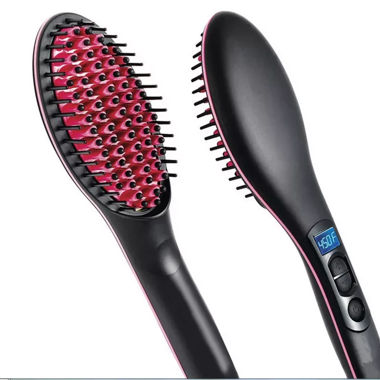 

Electric Brush Hair Straightener Hair LCD Styling Straightening Comb Ionic Hair Brush Hot Irons Comb Hairbrush Heating Comb Tool