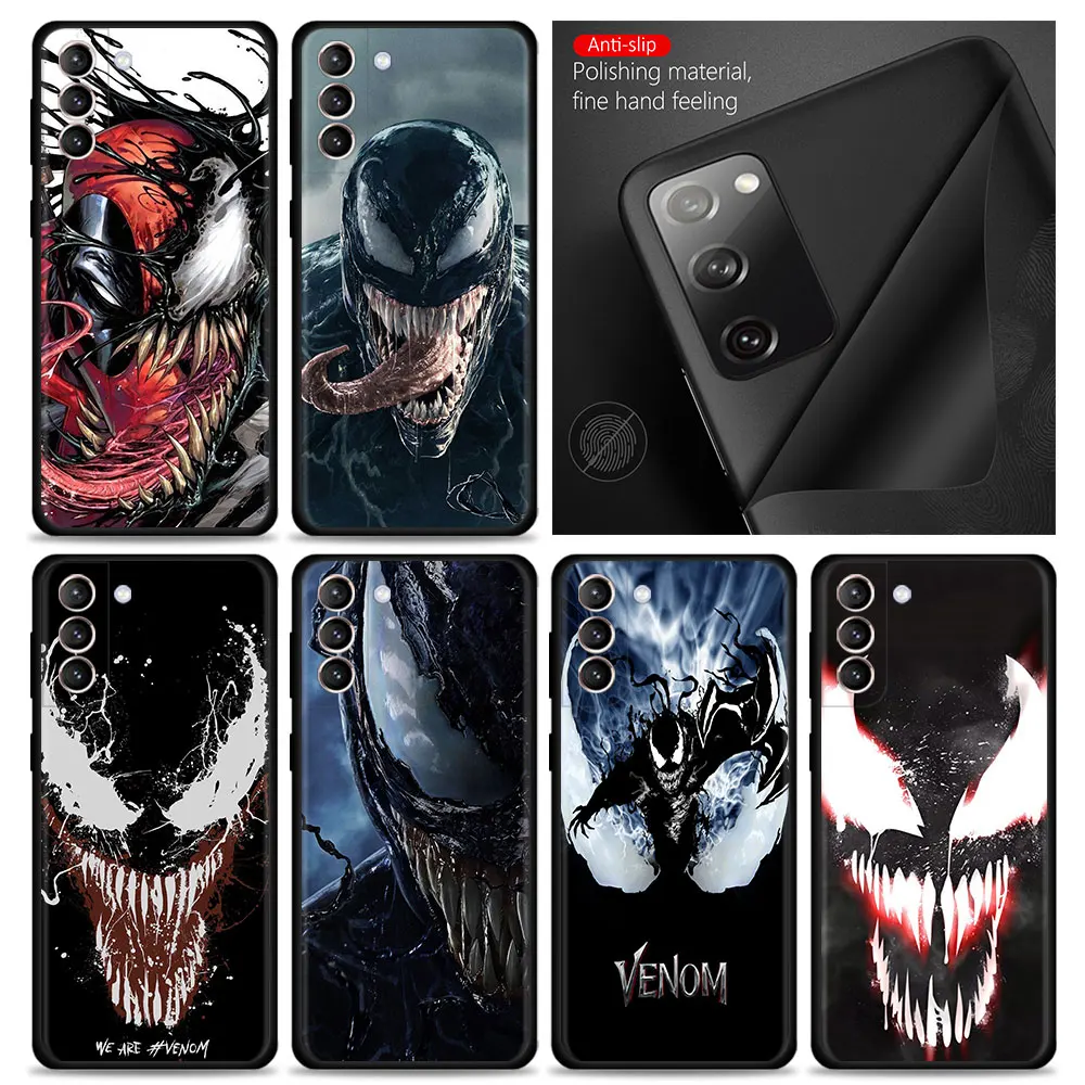 

For Samsung S20 S21 FE Ultra S10 Plus S22 Note 20Ultra 10Plus Case for Galaxy S21FE S20Ultra Cover Venom 2 MARVEL