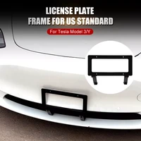 for tesla model 3model y license plate frame punch free aluminum alloy licence plate bracket rust proof for usa standard