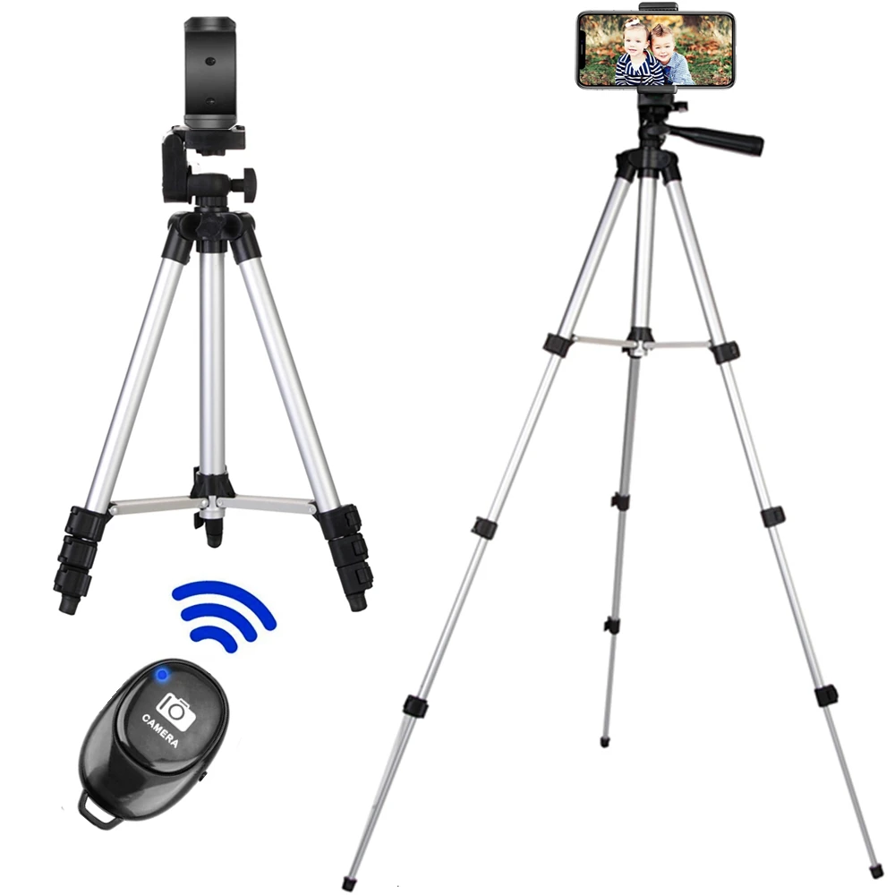 

Штатив с пультом дистанционного управления и автоспуском затвора камеры, совместимый с Bluetooth, зажим-держатель наборы штативов, комплект для...