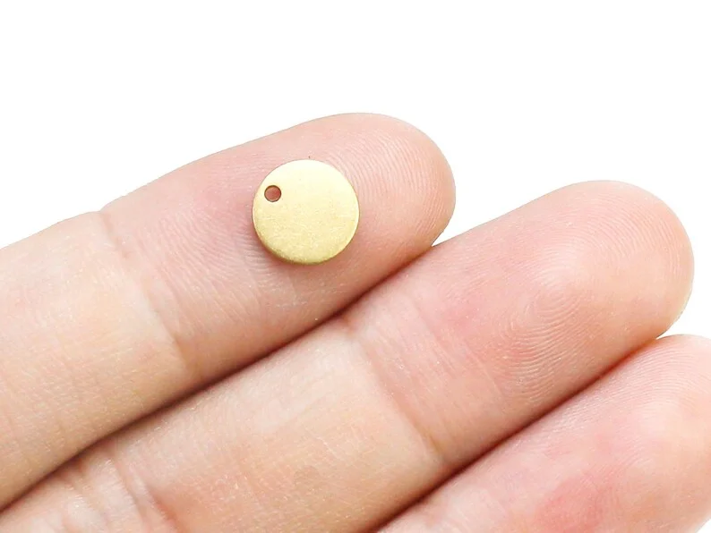 Круглые Подвески для сережек круглые латунные подвески штамповки 8x0 8 мм 10x0 12x0