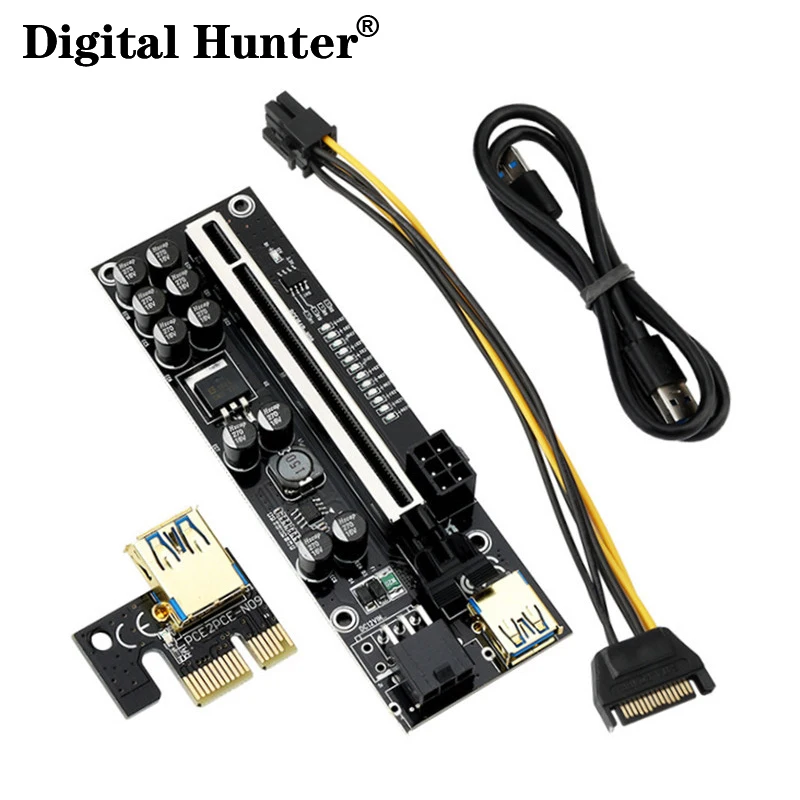 

1PCS PCIE Riser VER011 Pro USB 3.0 VER 011 Riser for Video Card Cabo Riser PCI Express X16 Extender Adapter Card for BTC Mining