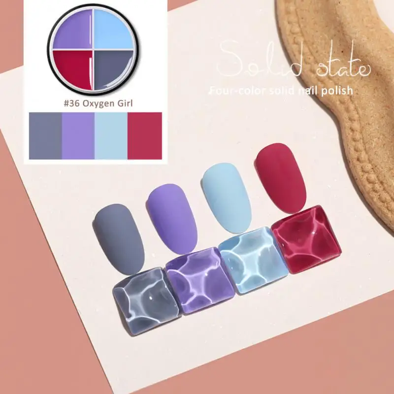 

4 Colors Canned Nail Gel Cream Solid Glue Solid Glue Nail Polish Glue Shop Special Painted Glue For Manicure Nails Accessories