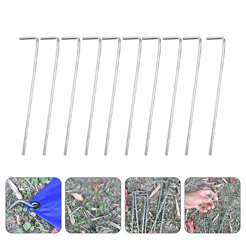 

Tent Stakes Outdoor Peg Nails Camping Garden Hiking Pegs Ground Shapesafe Iron Sand Nail Canopy