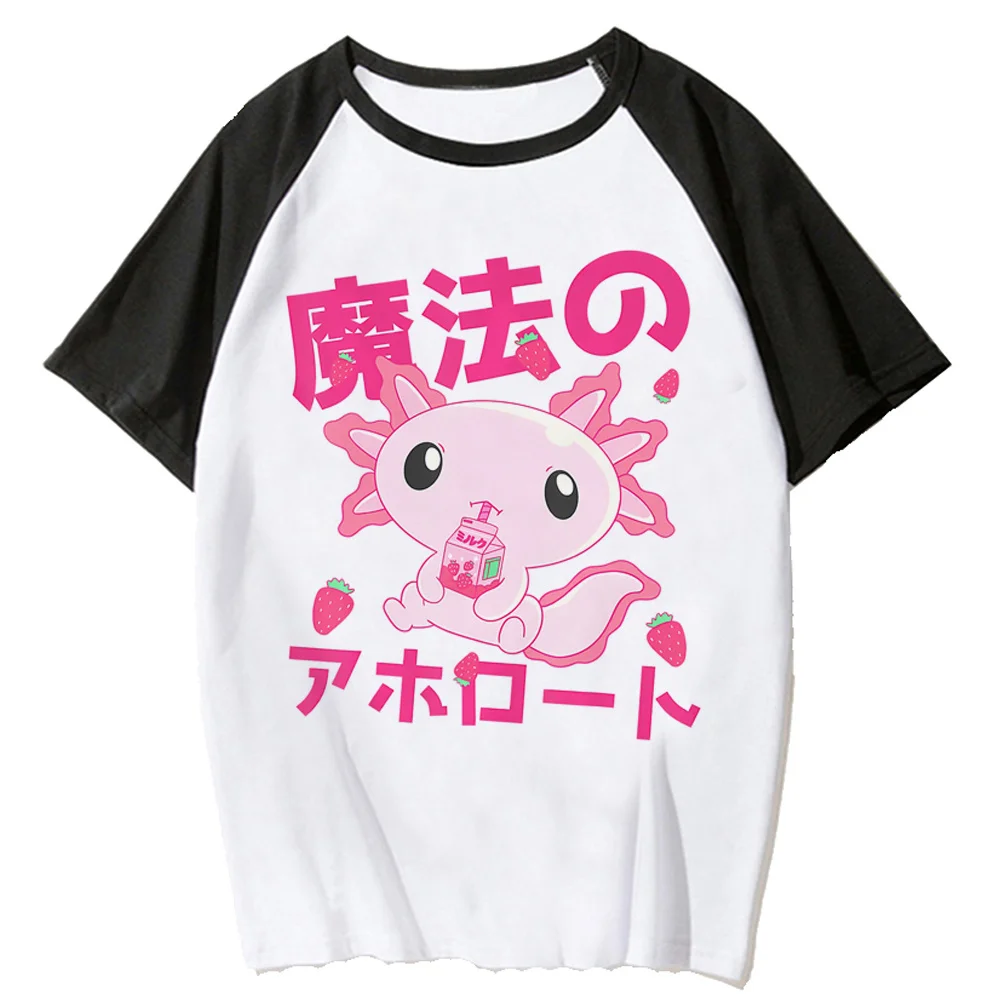 

Axolotl top women comic manga top girl harajuku graphic clothes