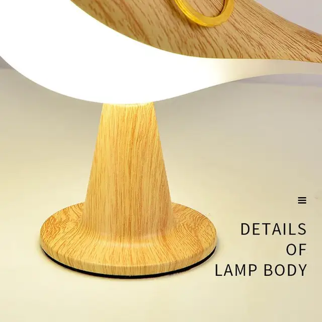 Magpie Led Bedside Lamp Creative Touch Switch Wooden Bird Recharge Night Lights Bedroom Table Reading Lamp 2