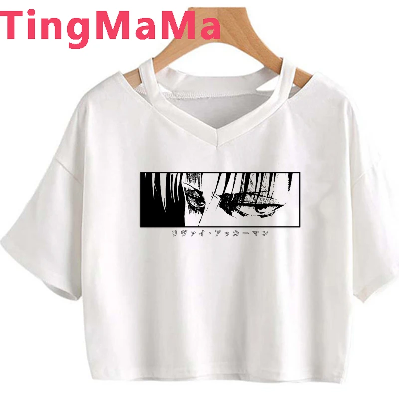 Футболка женская с японским аниме атака на Титанов |