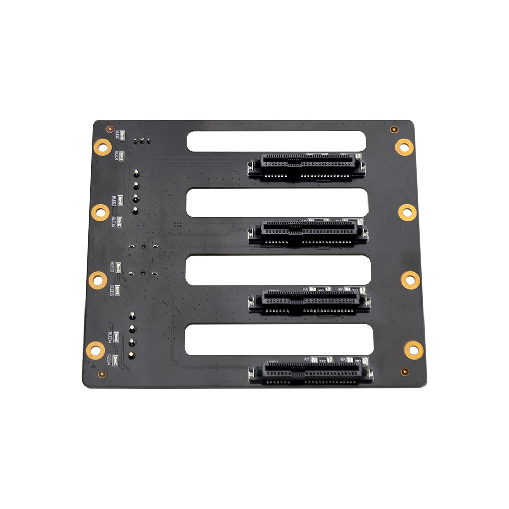 Фото Объединительная плата JONSBO N4 NAS Аксессуары для шасси Разъемы SATA 4 интерфейса жестких дисков Печатная плата №5