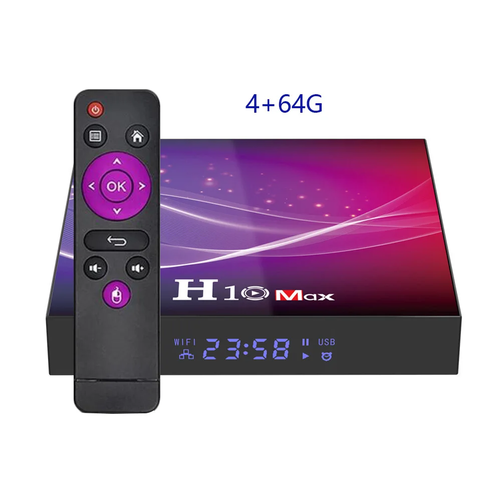 

H10 Max Allwinner H616 Quad Core Android 10.0 Video Media Player 2.4G WIFI 6K HDR Smart TV Set Top Box 4GB 64GB