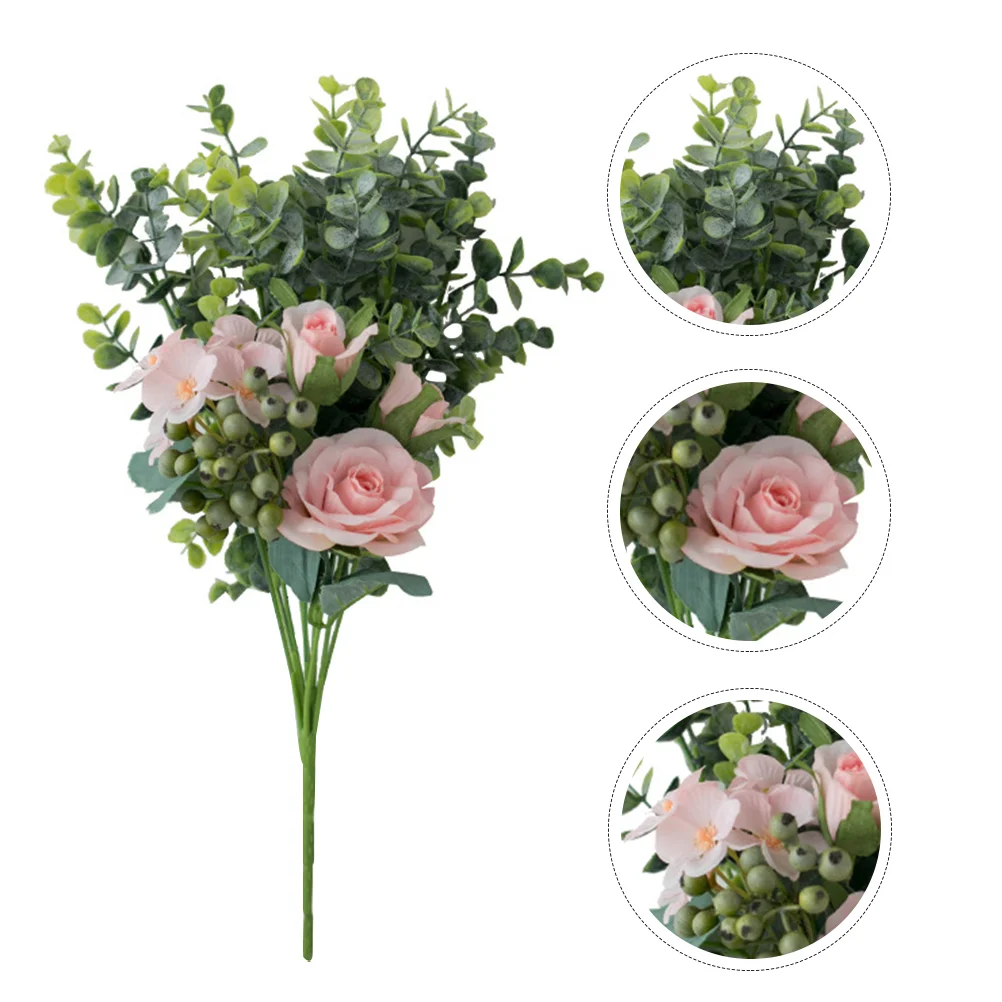 

1PC Lifelike Home Flower Decor Wedding Emulation Bouquet Holiday Wedding Bouquet for Home Dorm Party