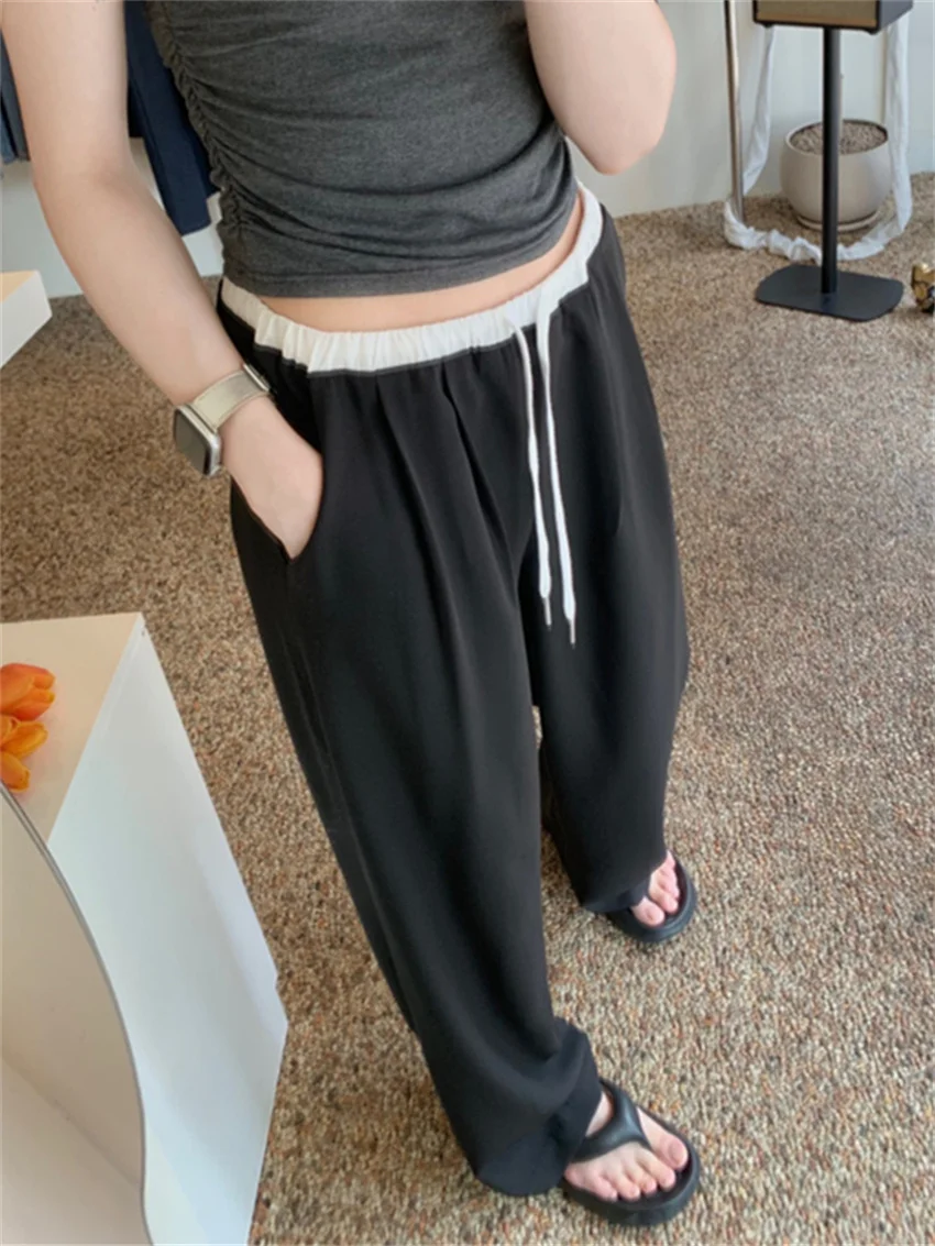 Брюки Alien Kitty женские прямые с завышенной талией модные повседневные офисные