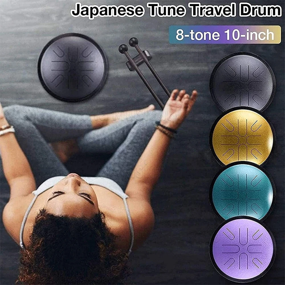 

Hluru ethereal drums 8 tone 10 inch steel tongue drums beautiful sound handpan leisure percussion instrument music drums