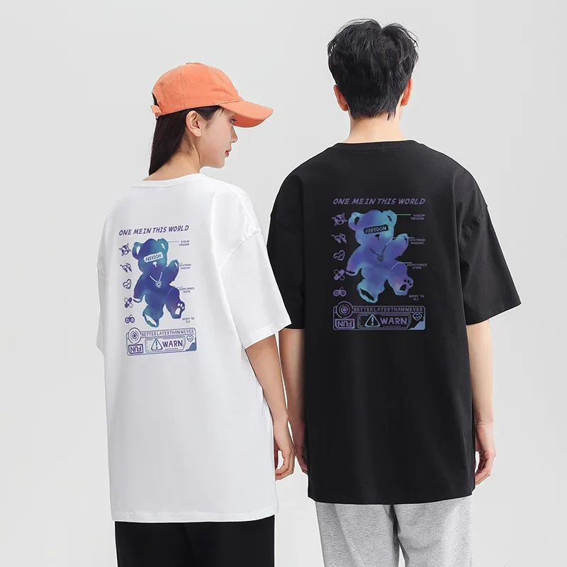 Новинка 2023 мужская футболка с коротким рукавом летняя модная брендовая для пары