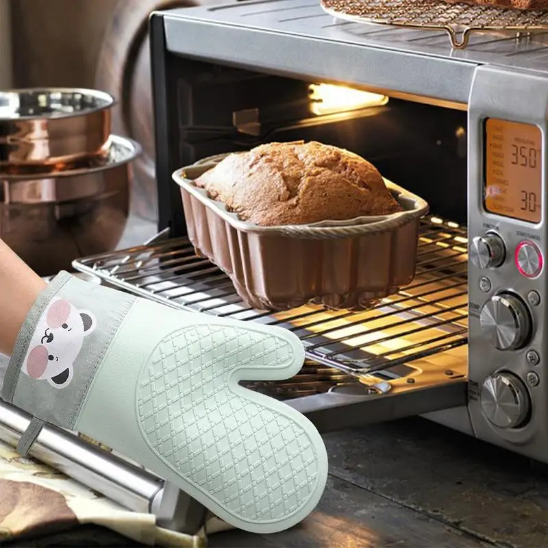 

Женские нескользящие силиконовые перчатки, приспособления для выпечки, устойчивые защитные перчатки для приготовления пищи, барбекю, духо...