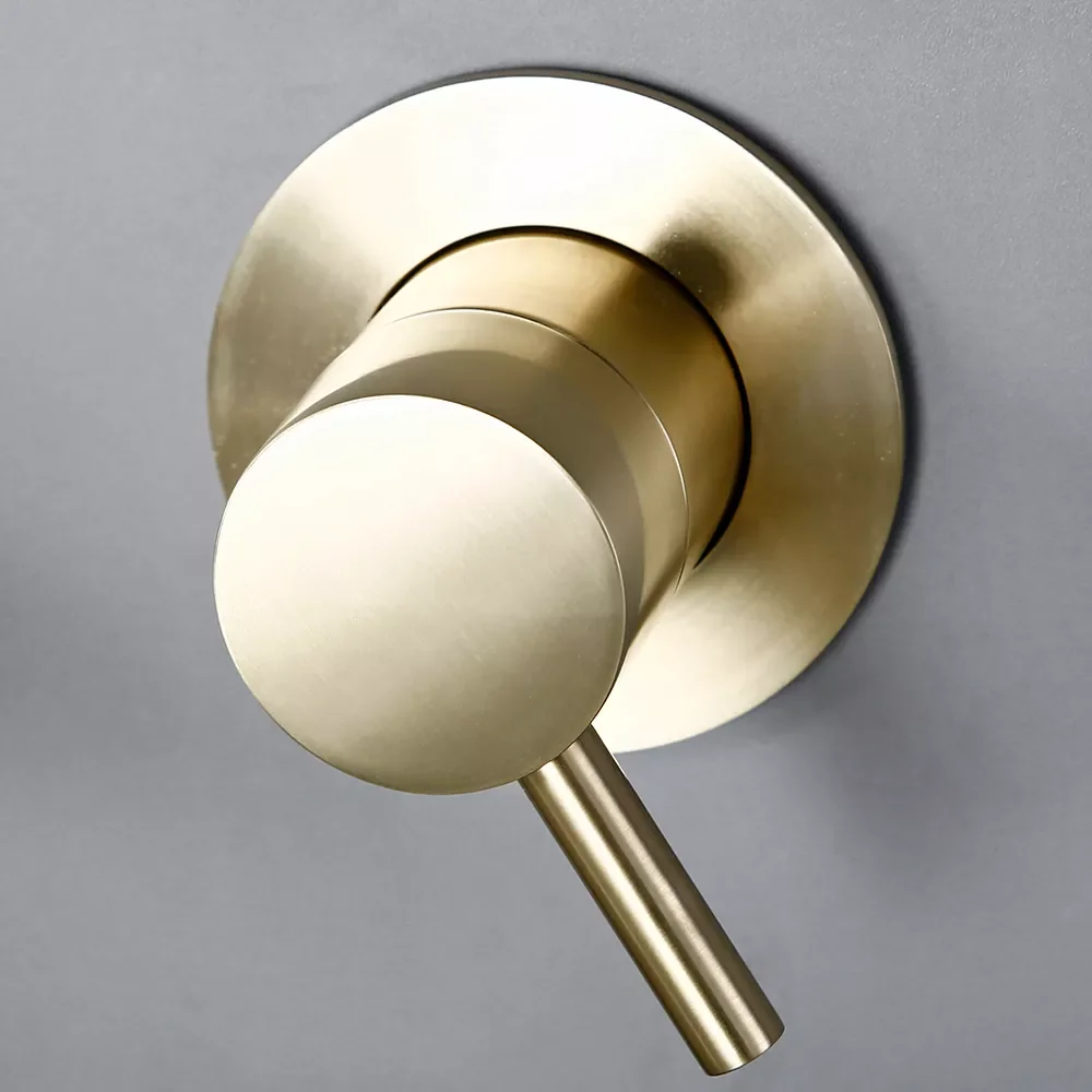 

Brass Single Holder Lever Handle Brushed Gold Modern Deck Mounted Hot And Cold Water Mixed Type Bathroom Basin Faucet