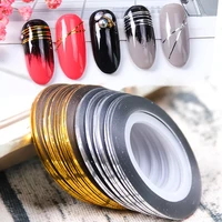 0 5mm gold silver striping tape line stickers for nails storage container manicure adhesive nail art decorations tools gl1009