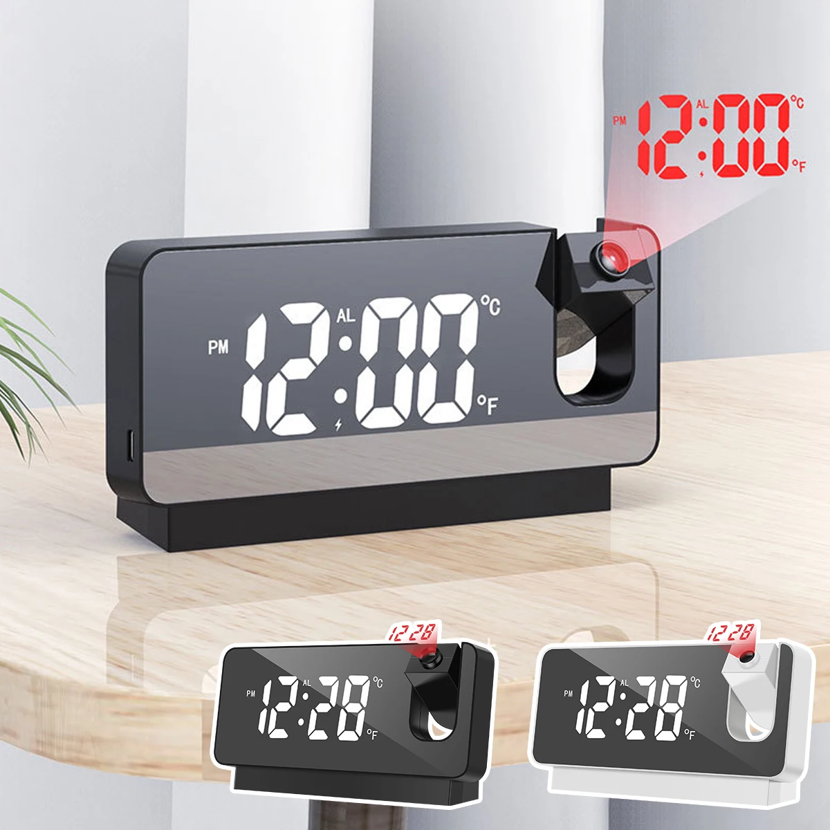 Reusable Digital Alarm Clock With Large 7.3