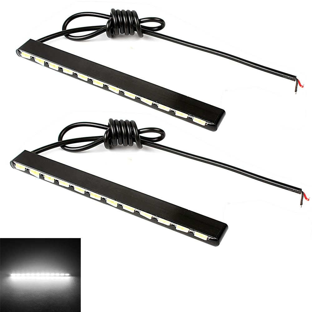 

Fog Light 12 LEDs Daylight 2pcs 7030 Led Strip Light Source Car DRL SMD Car Styling Super bright Daytime Running Lights