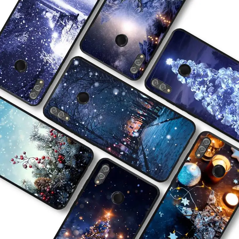 

FHNBLJ Winter snow Merry Christmas Phone Case for Redmi 8 9 9A for Samsung J5 J6 Note9 for Huawei NOVA3E Mate20lite cover