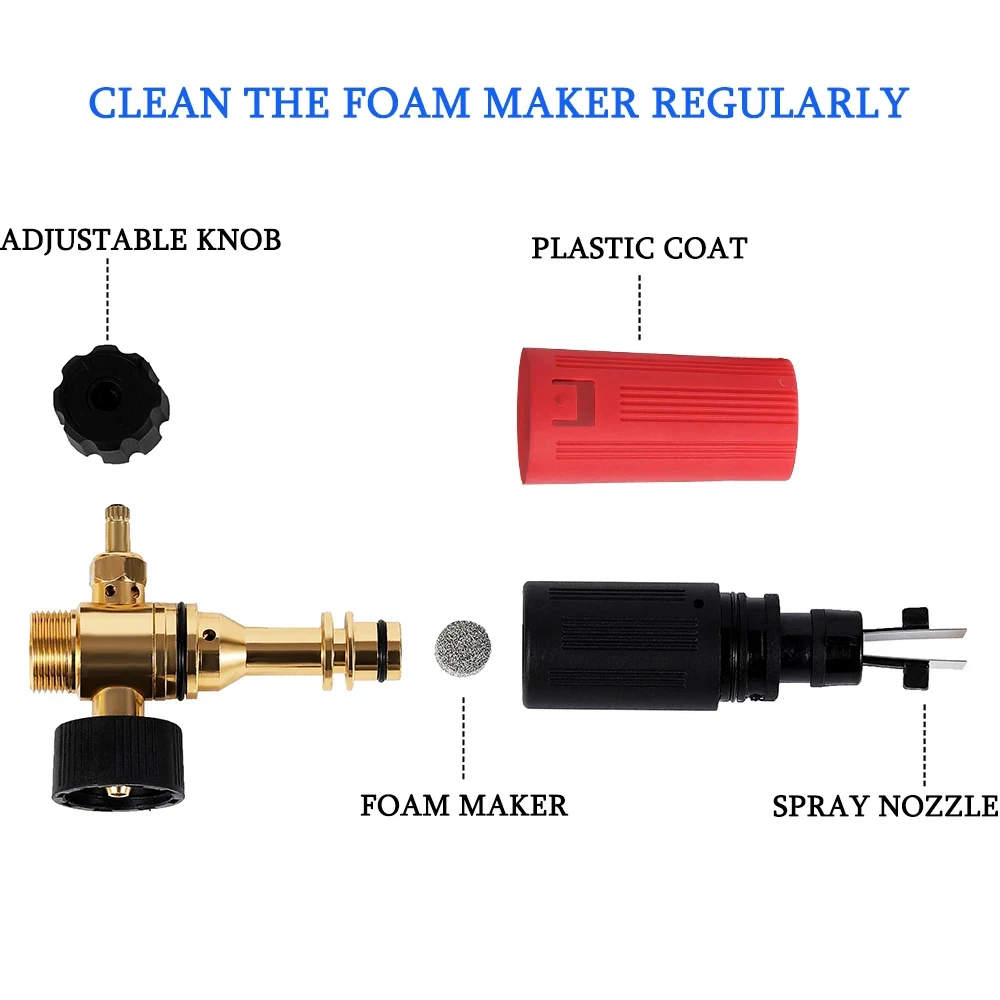 Пенная насадка регулируемый пеногенератор 1 литр для моек высокого давления Karcher