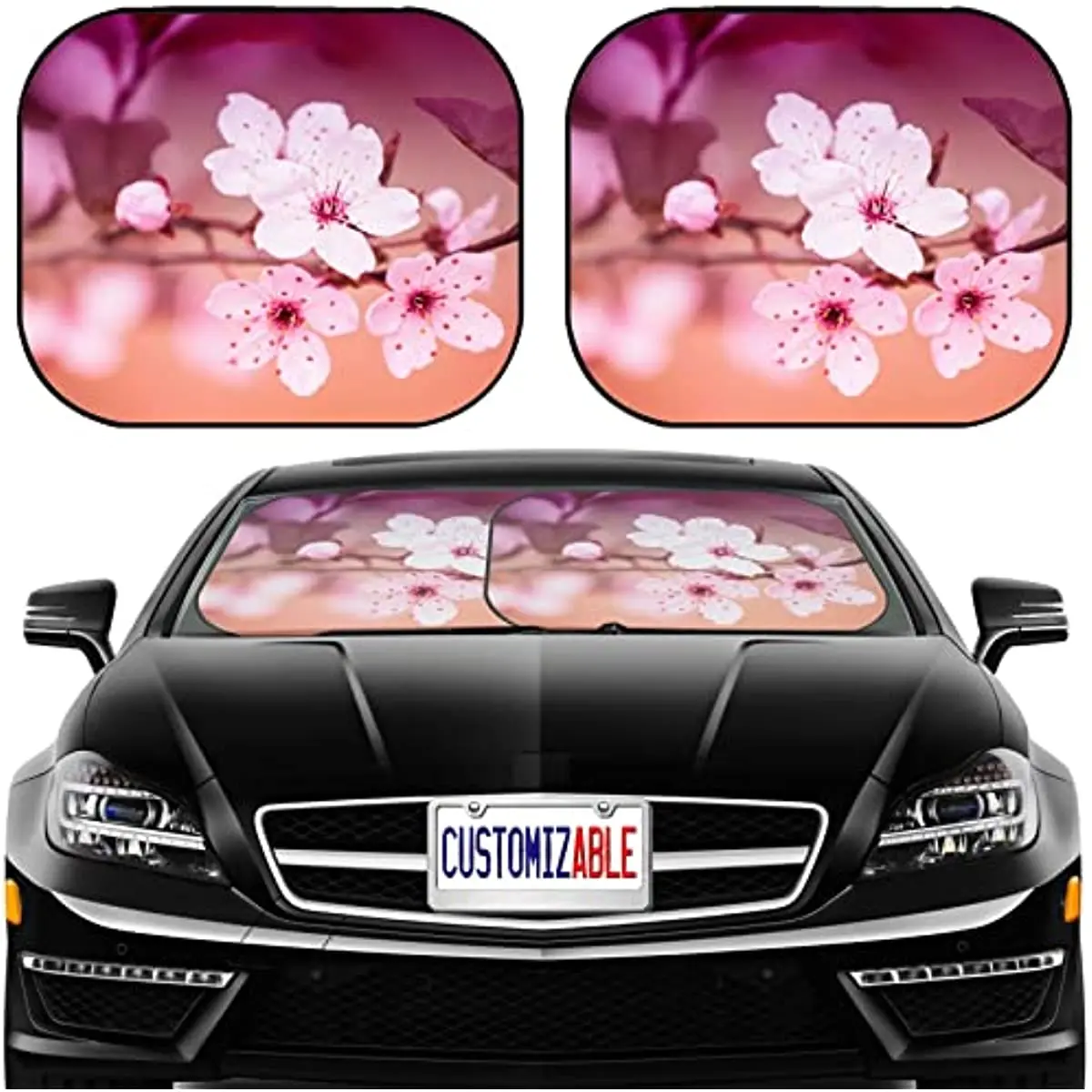 

MSD Car Sun Shade Windshield Sunshade Universal Fit 2 Pack, Block Sun Glare, UV and Heat, Protect Car Interior, Image ID: 280168