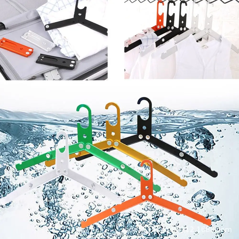 Organizer Space-saving Outdoor Camping Clothes Support Folding Clothes Hanger Coat Drying Rack Metal Hangers