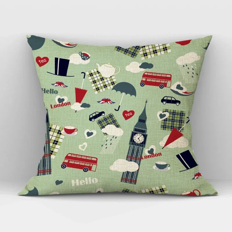 В британском лондонском стиле домашняя декоративная наволочка для подушки