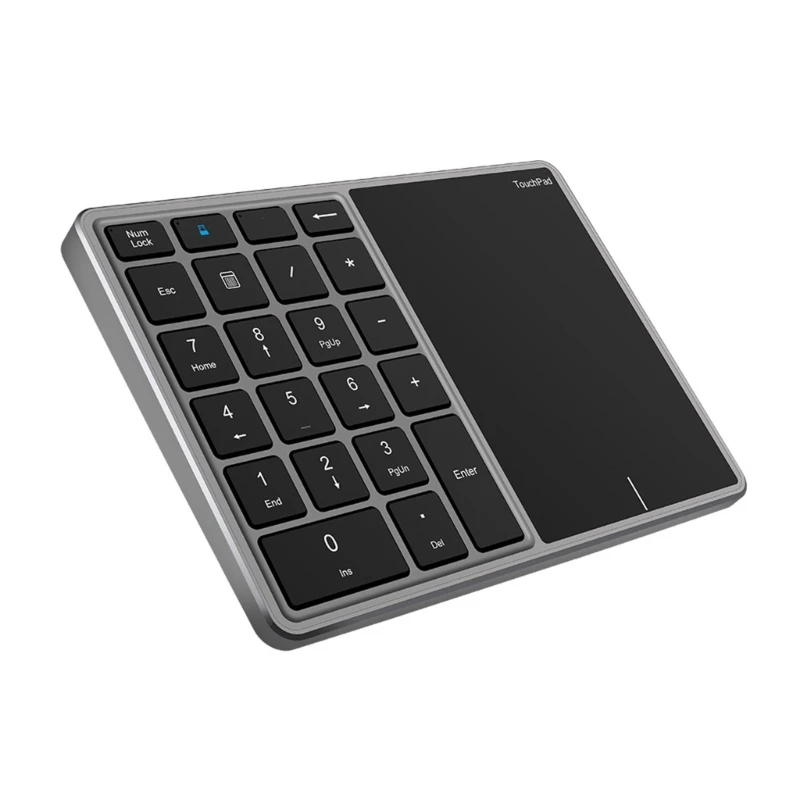 

2.4G Touchpad Number Pad BluetoothCompatible4.2 Keypad for Desktop Laptop Financial Accounting Numeric Mini Keypad