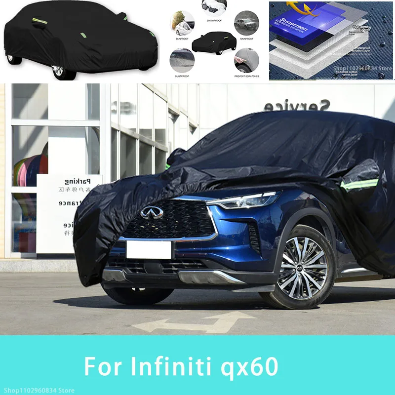 

For Infiniti qx60 Outdoor Protection Full Car Covers Snow Cover Sunshade Waterproof Dustproof Exterior Car accessories