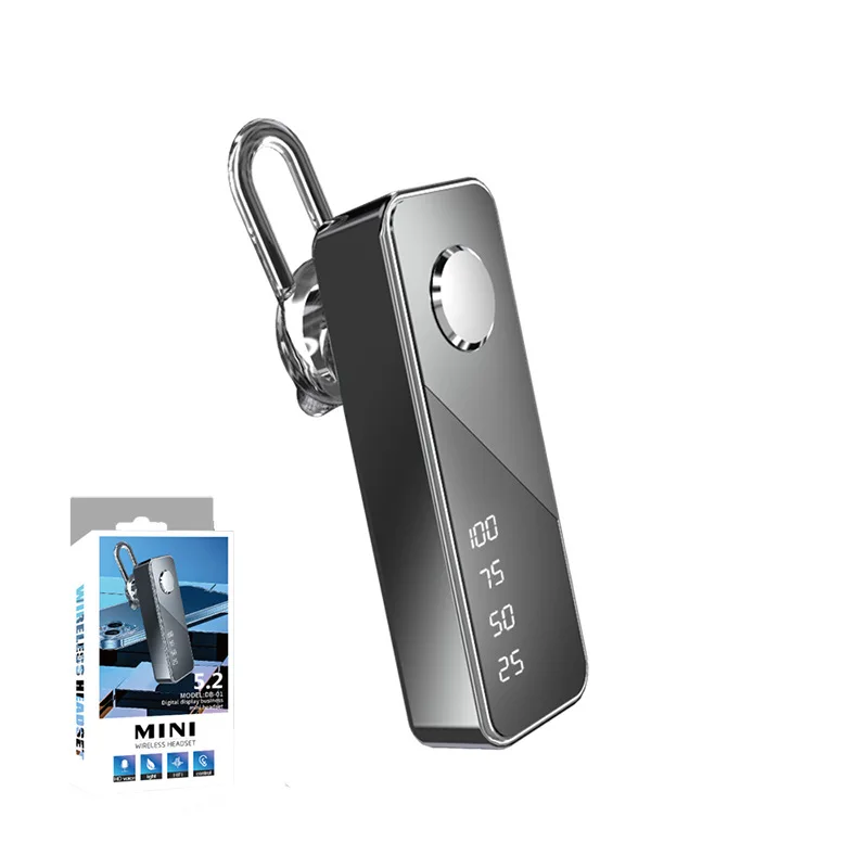 

Digital Display Mini Business Bluetooth Earphones Sports Waterproof Ultra Long Standby Range Universal Ear mounted Gift