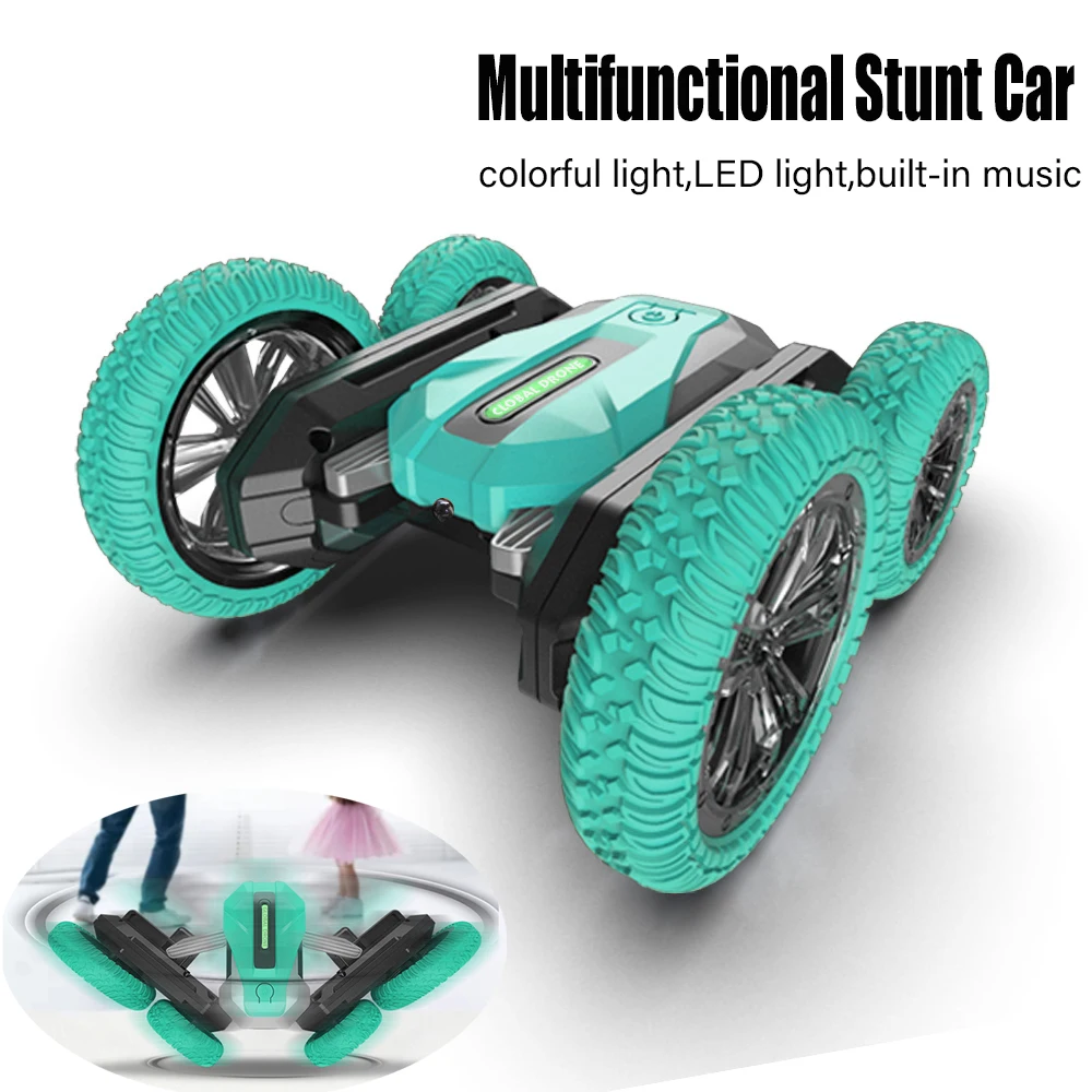 

4WD RC Car Double Sided RC Stunt Cars 2.4G Radio Remote Control Car Deformation 360° Rolling Vehicle LED Music Toys For Children