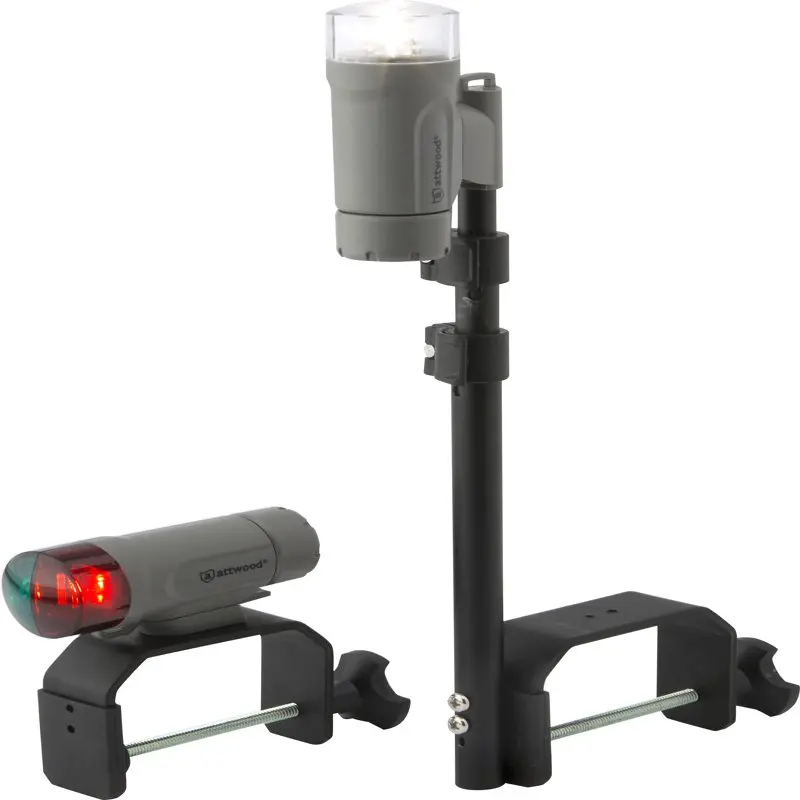 

Water-Resistant Portable Clamp-On LED Light Kit with Marine Gray
