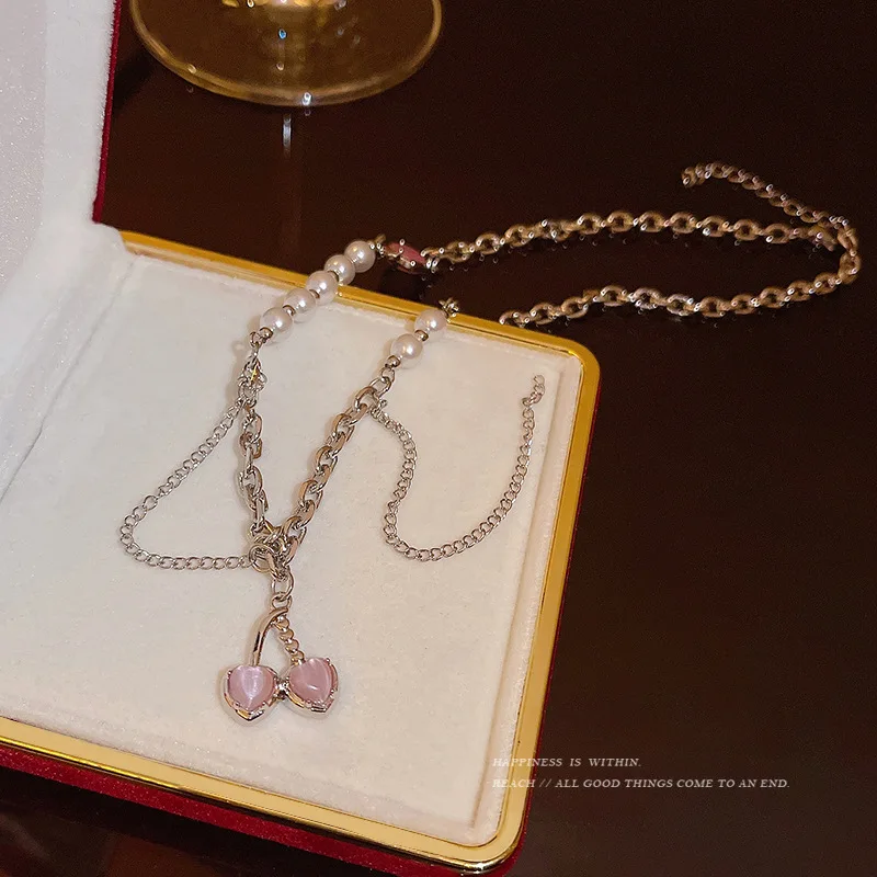 Новое милое крутое Ожерелье кошачий глаз с жемчугом |