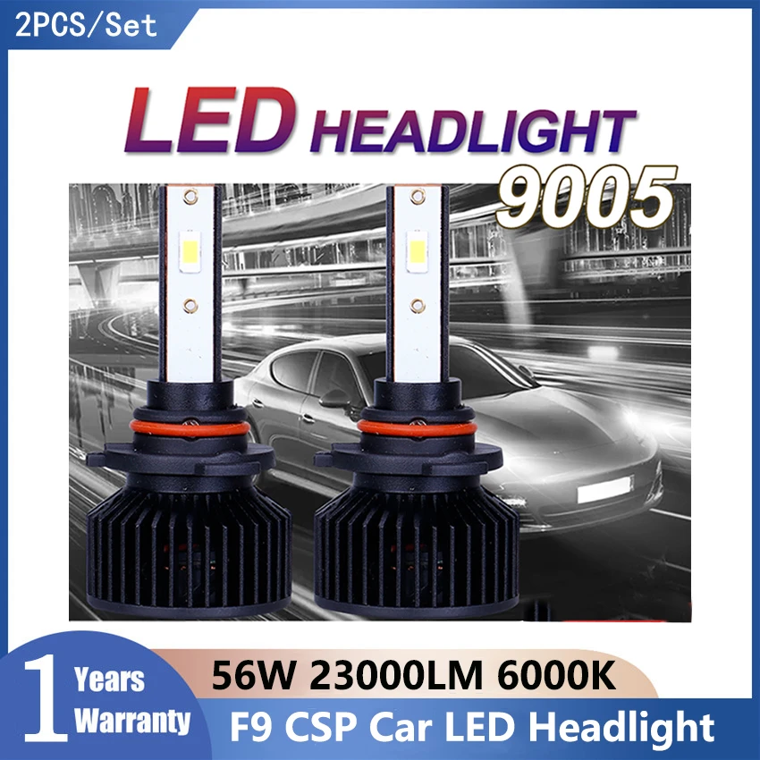 

F9 9005/HB3 9006/HB4 H11 COB Автомобильные светодиодные лампы для Фар H4 9004 дальний/ближний свет 56 Вт 6000 лм K Автомобильные фары Противотуманные фары 12 В 24...