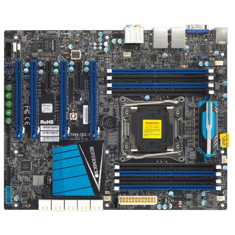 

For Supermicro Desktop Motherboard Core i7 E5-1600/2600 v3/V4 Processor LGA2011 DDR4 PCI-E3.0 C7X99-OCE-F