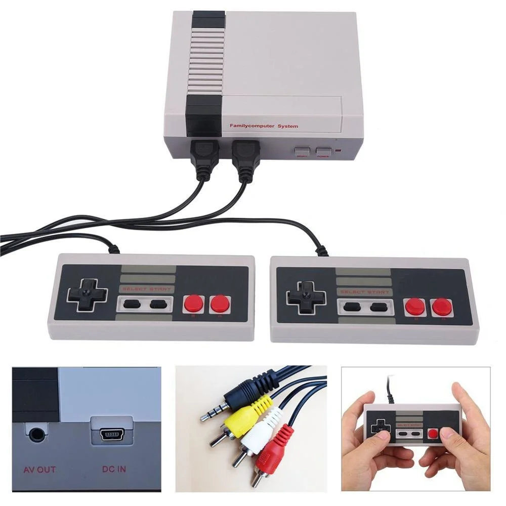 

Мини ТВ Видео игровая консоль, консоль NES 8 бит, 620 встроенных ретро-игр, поддержка ТВ выхода, детский подарок CE