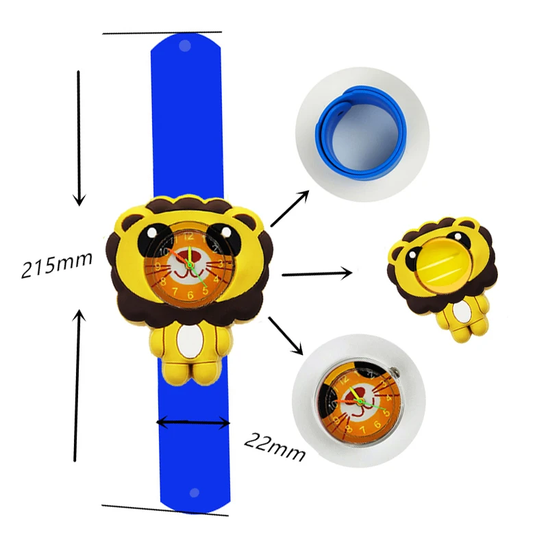 Cute 100 Patterns Children Watches Baby Study Time Toy Boys Girls Kids Digital Watch Child Patted Slap Watch Birthday Gift Clock images - 6