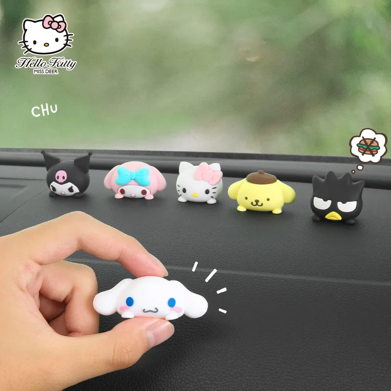 

Cute Sanrio Hello Kitty Cinnamoroll Kuromi My Melody Cartoon Vehicle-Mounted Decoration Center Console Accessory Decoration