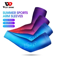 west biking summer anti uv cycling arm sleeves sunscreen compression sleeve men women running basketball fitness sport sleeves