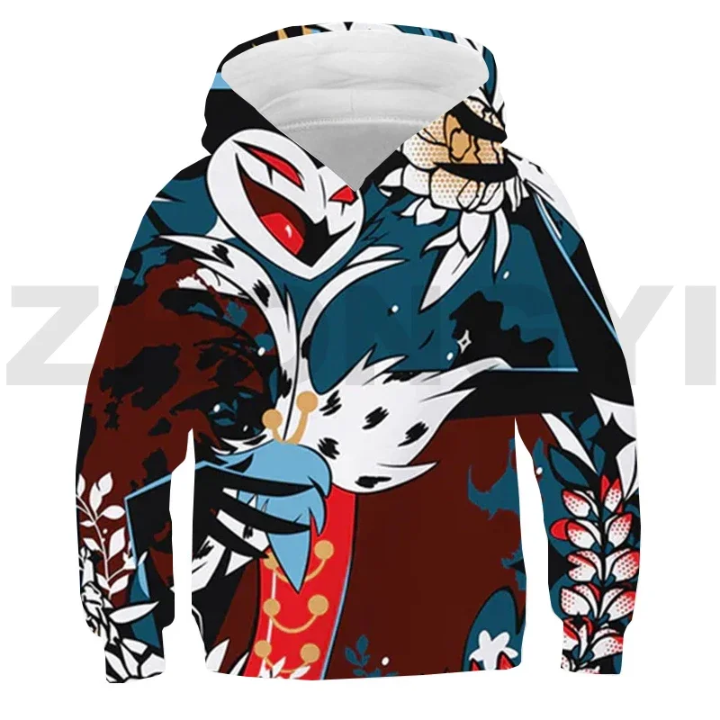 Детская толстовка с капюшоном и 3D-принтом Helluva Boss уличная одежда в японском стиле