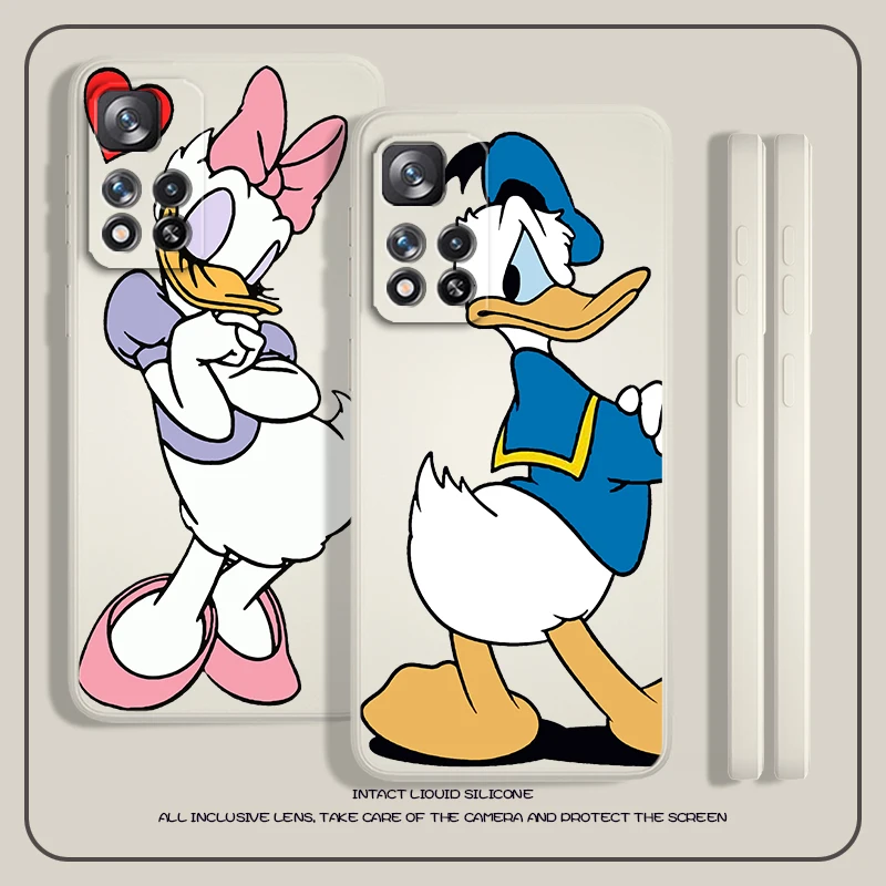 

Disney Donald Duck Daisy Liquid Rope Phone Case For Xiaomi Redmi Note 12 10 11 9 Pro Plus Speed Trubo 11S 11T 10S 9T 5G