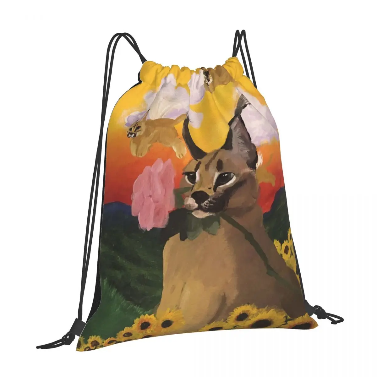 

Big Floppa 250 Backpacks Schoolbag Travel Bag Men's Backpack Small Backpack Woman Popular Anime Print Drawstring Bag