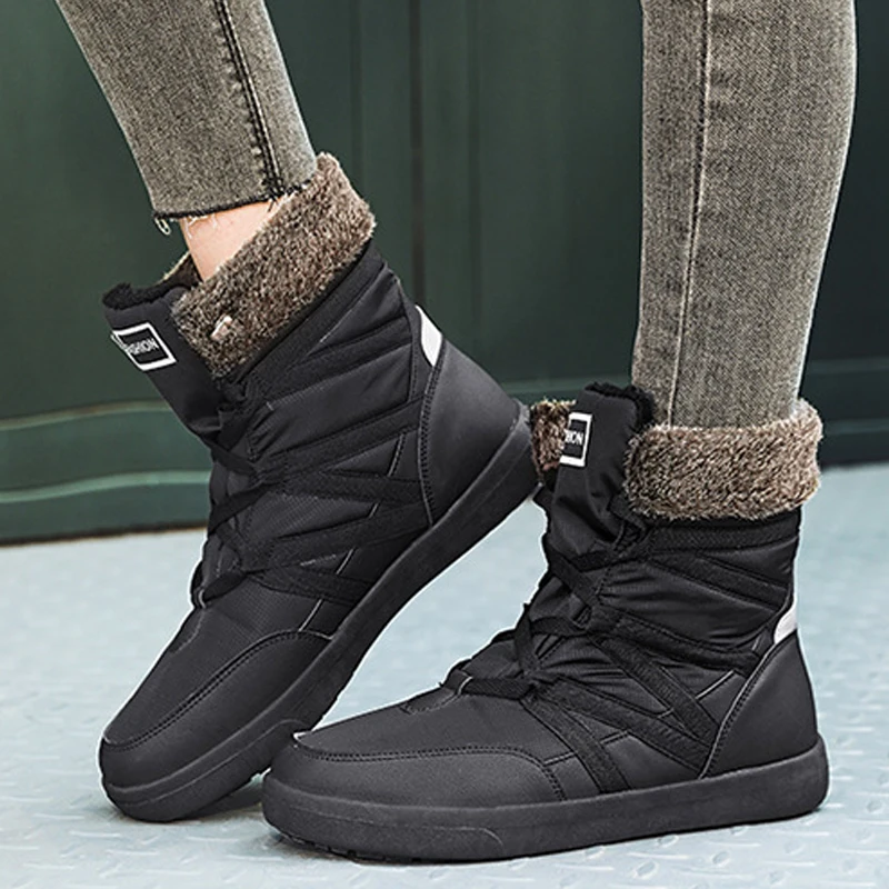 Winter Women Boots Snow Boots Plus Size Couple Shoes Non-Slip Ankel Boots Women Casual Shoes Winter Fashion Sneakers