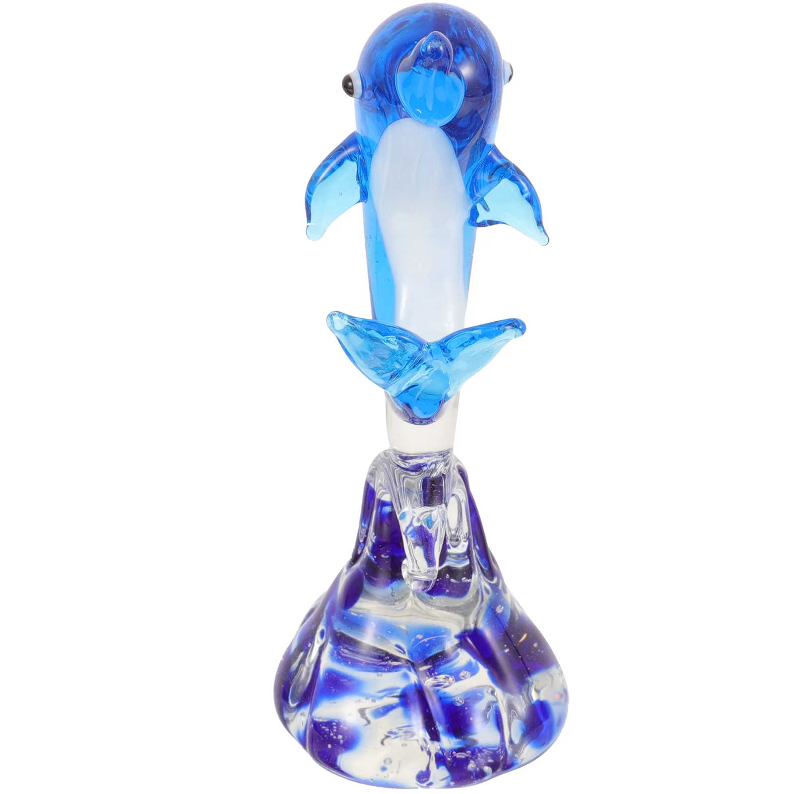 

Dolphin Photo Prop Glass Sea Animal Ornament Desktop Decor Figurine Tabletop Craft Ocean