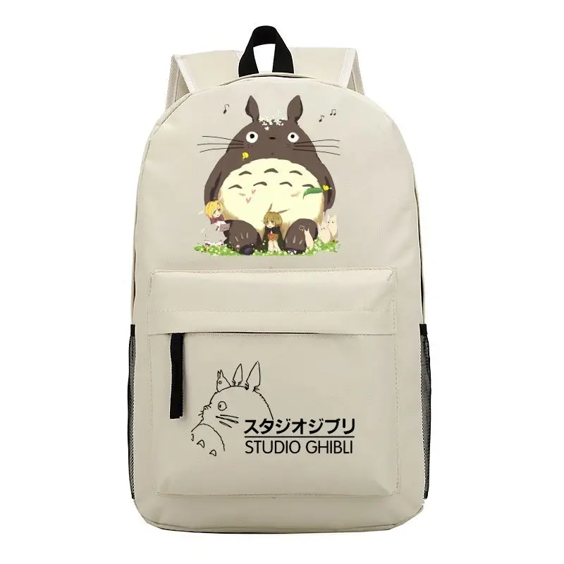 GHIBLI Totoro Anime Cosplay Students School Bag Backpack Cartoon Bookbag Laptop Travel Rucksack Outdoor Bag Cute Backpack